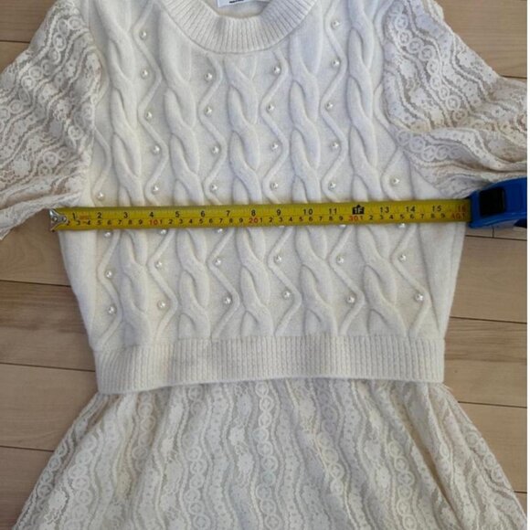 Elegant cream-white maxi dress - Picture 6 of 8